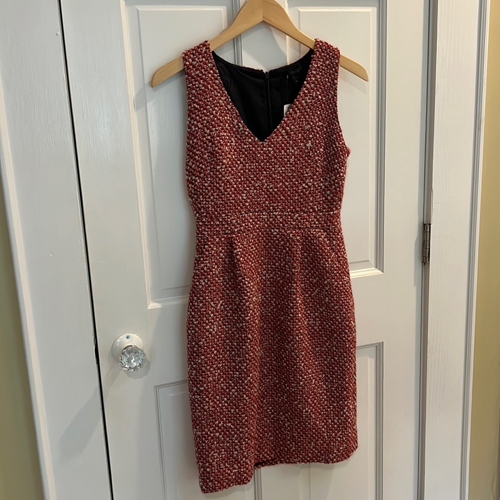 J. Crew tweed v-neck dress NWT size 0
